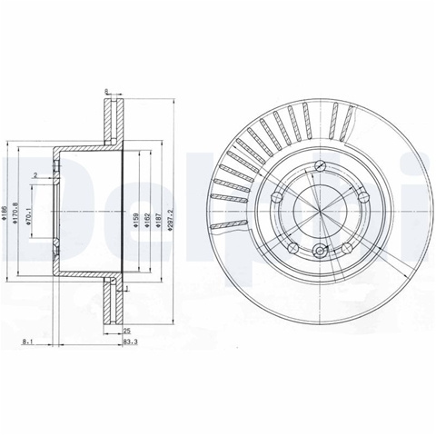 Set Discuri Frana Delphi Land Rover BG3737C
