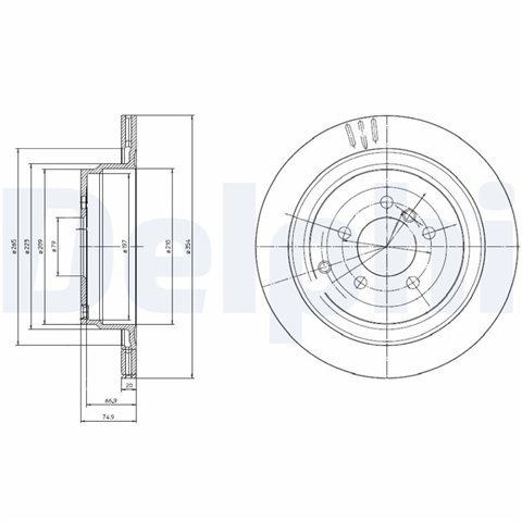 Set Discuri Frana Delphi Land Rover BG4021C