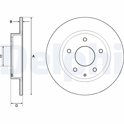 Set Discuri Frana Delphi Mazda BG4707C