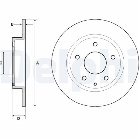 Set Discuri Frana Delphi Mazda BG4707C
