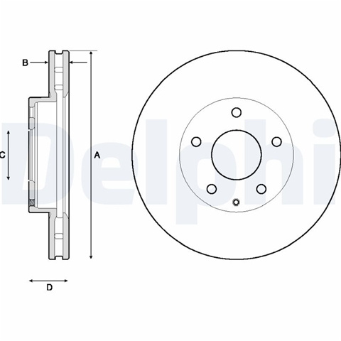Set Discuri Frana Delphi Mazda BG4712C