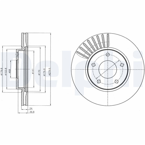 Set Discuri Frana Delphi Nissan BG4282C