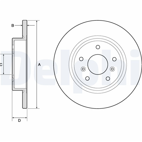 Set Discuri Frana Delphi Nissan BG4807C