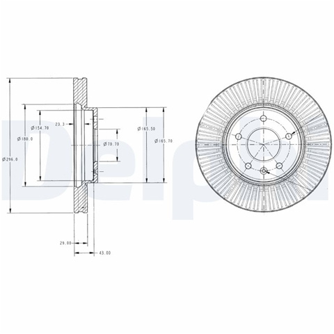 Set Discuri Frana Delphi Opel BG4092C
