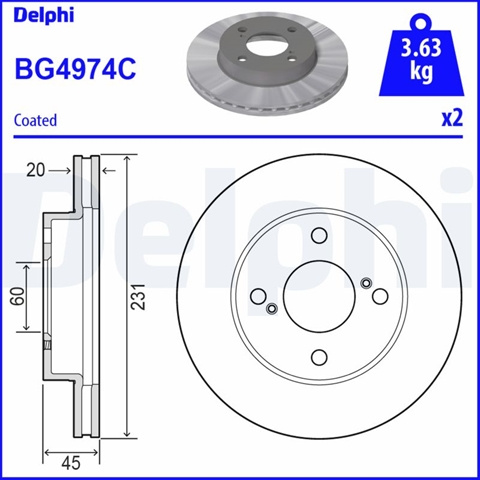 Set Discuri Frana Delphi Suzuki BG4974C