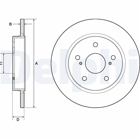Set Discuri Frana Delphi Toyota BG4183C