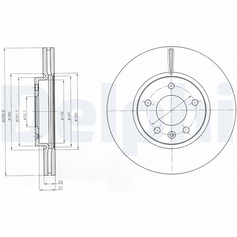 Set Discuri Frana Delphi Vauxhall BG4278C