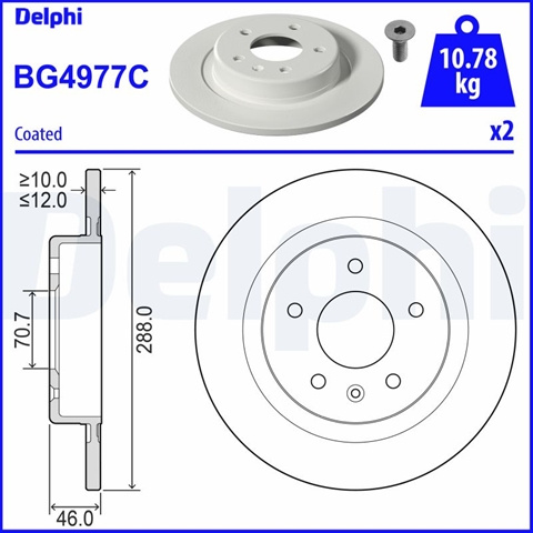 Set Discuri Frana Delphi Vauxhall BG4977C