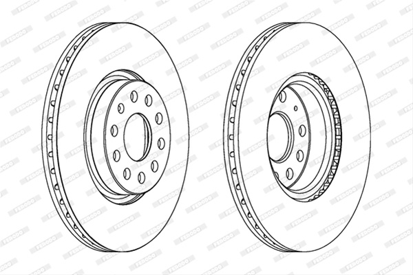 Set Discuri Frana Fata Livrabil Numai Set Ferodo Audi DDF1305
