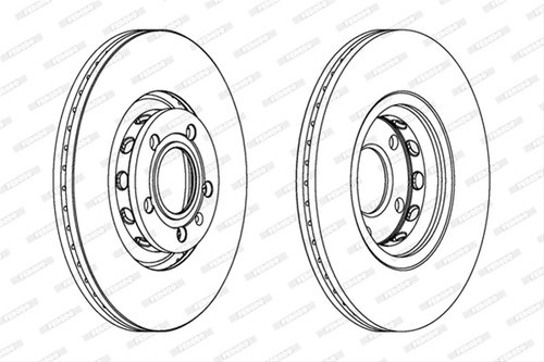 Set Discuri Frana  fata Livrabil Numai Set Ferodo Audi DDF1706