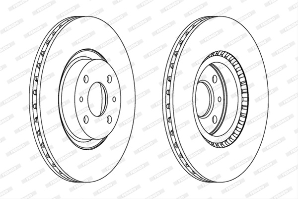 Set Discuri Frana Ferodo Alfa Romeo DDF220C