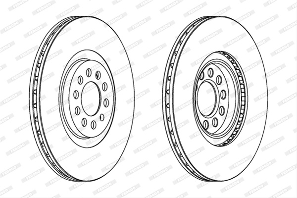 Set Discuri Frana Ferodo Audi DDF1118C