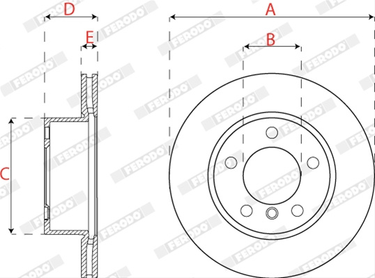 Set Discuri Frana Ferodo Bmw DDF2196C
