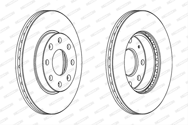 Set Discuri Frana Ferodo Chevrolet DDF1279C