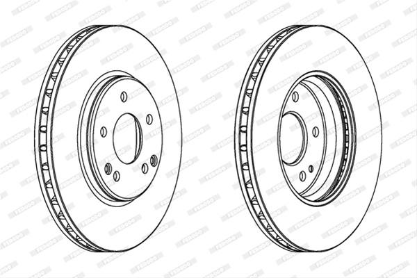 Set Discuri Frana Ferodo Chrysler DDF1136C