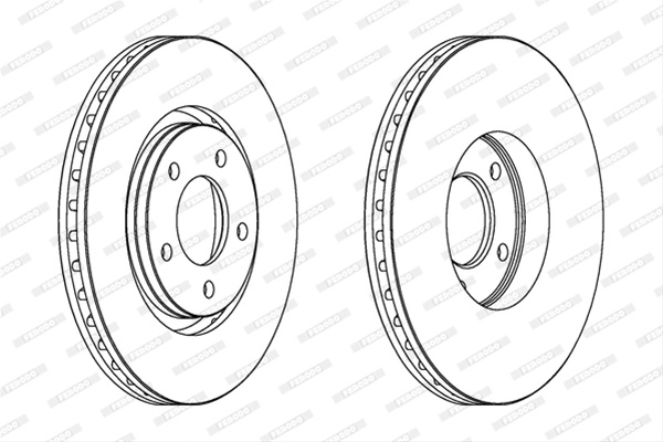 Set Discuri Frana Ferodo Chrysler DDF1372