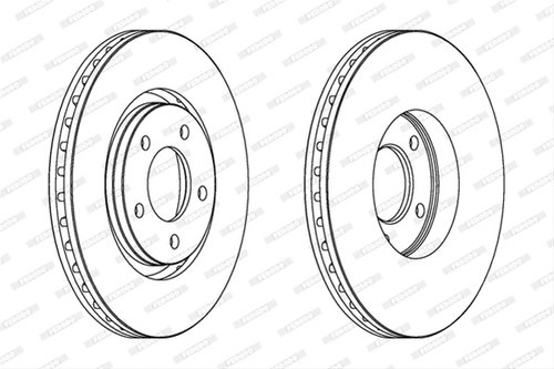 Set Discuri Frana Ferodo Chrysler DDF1372