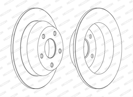 Set Discuri Frana Ferodo Chrysler DDF1553C