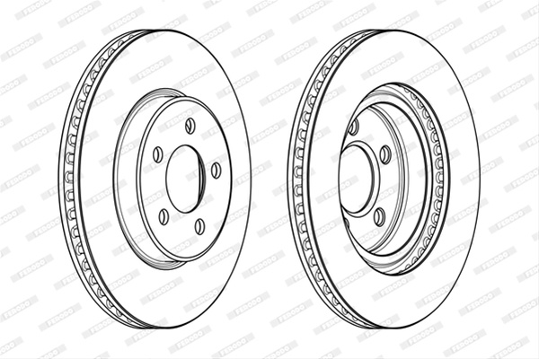 Set Discuri Frana Ferodo Chrysler DDF2065C