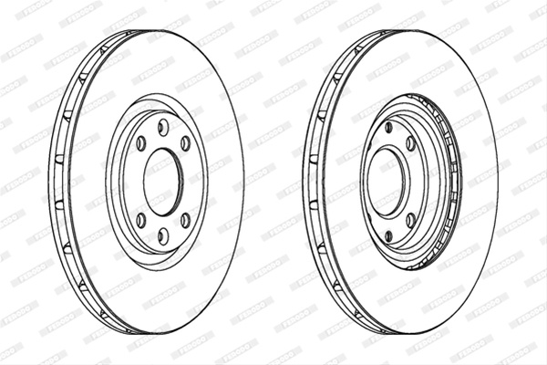 Set Discuri Frana Ferodo Citroën DDF1676C