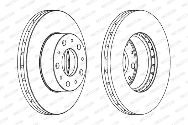 Set Discuri Frana Ferodo Citroën DDF1800C