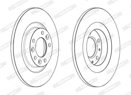 Set Discuri Frana Ferodo Citroën DDF2654C