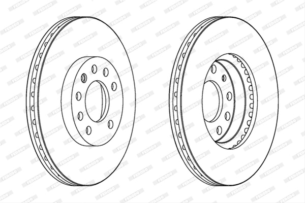 Set Discuri Frana Ferodo Fiat DDF1191C