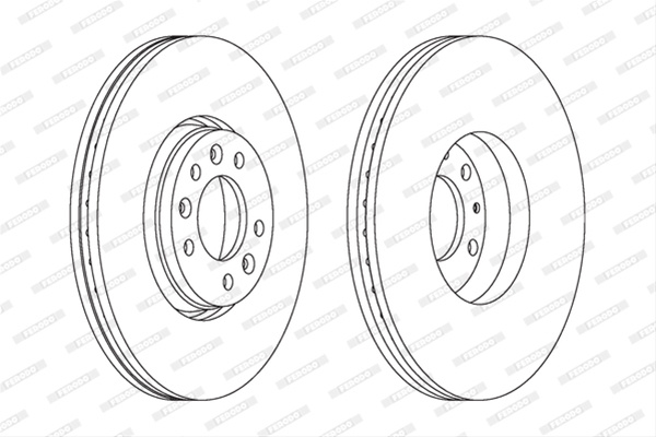 Set Discuri Frana Ferodo Fiat DDF1615