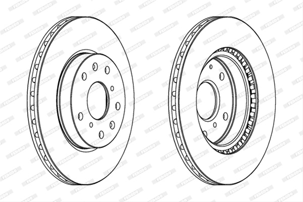 Set Discuri Frana Ferodo Fiat DDF1620
