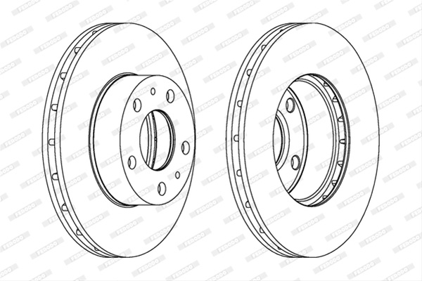 Set Discuri Frana Ferodo Fiat DDF1809