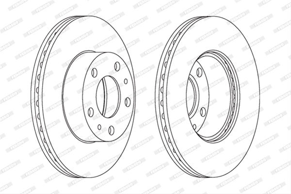 Set Discuri Frana Ferodo Fiat DDF767
