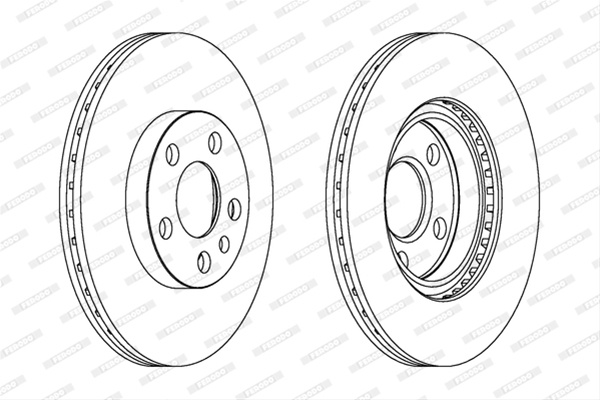 Set Discuri Frana Ferodo Fiat DDF842