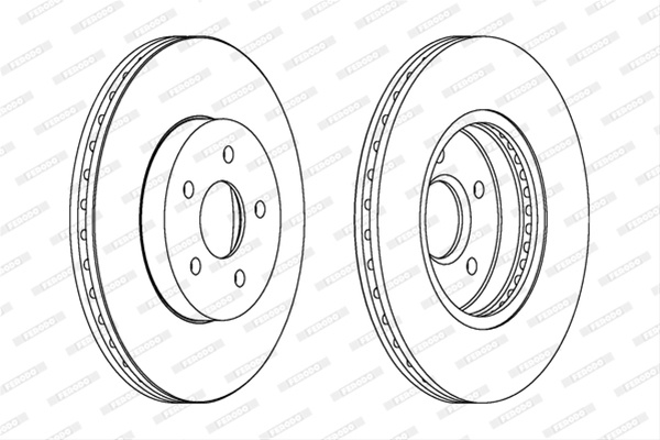Set Discuri Frana Ferodo Ford DDF1125C
