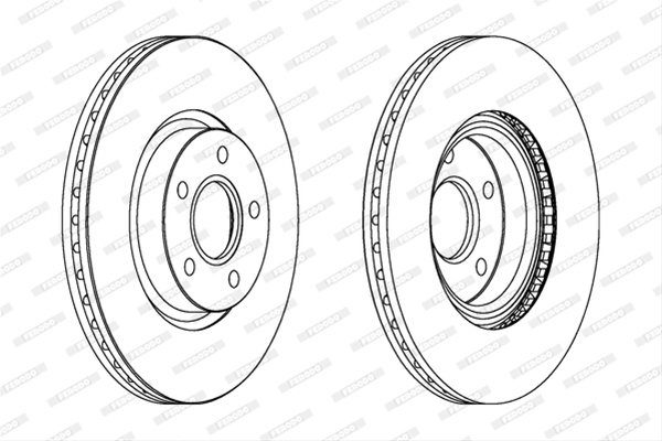 Set Discuri Frana Ferodo Ford DDF1225C