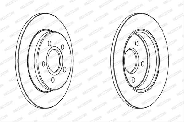 Set Discuri Frana Ferodo Ford DDF1226C