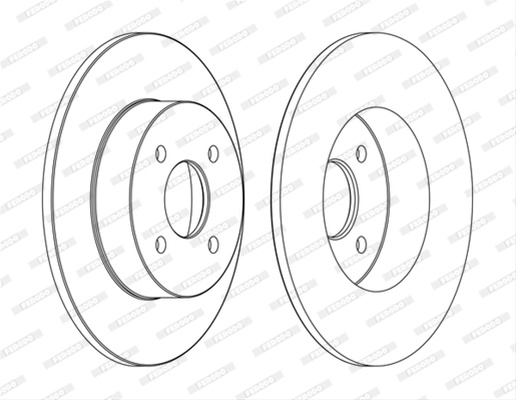 Set Discuri Frana Ferodo Ford DDF1367C
