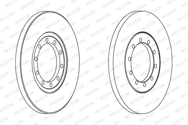 Set Discuri Frana Ferodo Ford DDF1537C