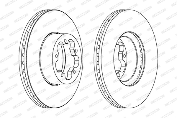 Set Discuri Frana Ferodo Ford DDF1555