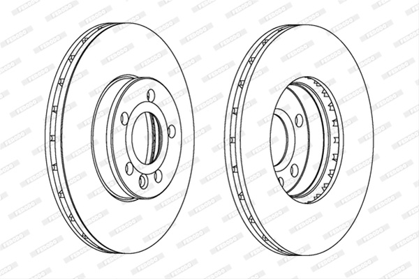 Set Discuri Frana Ferodo Ford DDF1559C