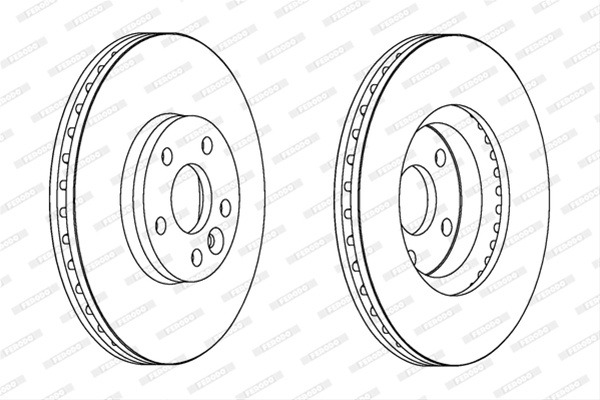 Set Discuri Frana Ferodo Ford DDF1567C