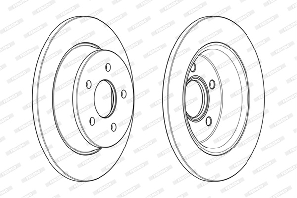 Set Discuri Frana Ferodo Ford DDF2058C