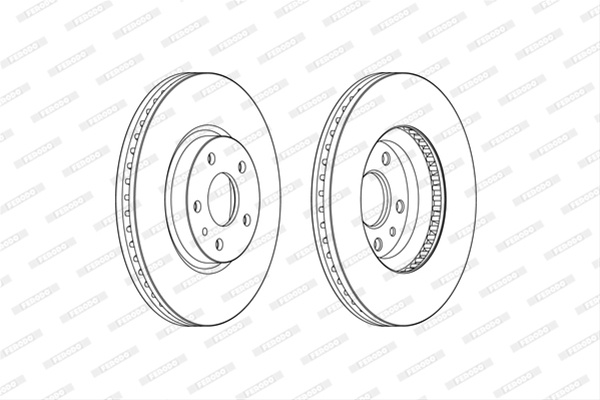 Set Discuri Frana Ferodo Ford DDF2337C