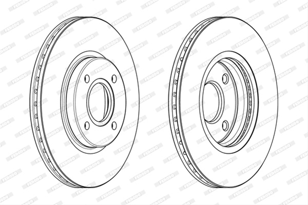 Set Discuri Frana Ferodo Ford DDF2461C