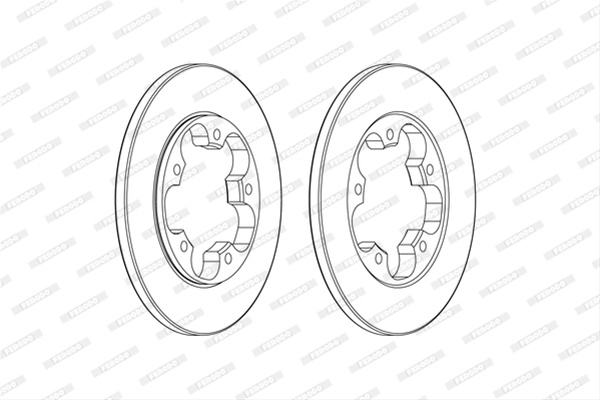 Set Discuri Frana Ferodo Ford DDF2484C
