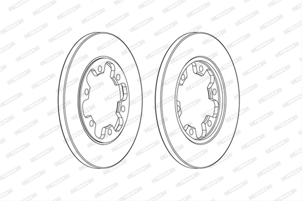 Set Discuri Frana Ferodo Ford DDF2485C