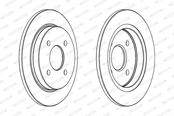Set Discuri Frana Ferodo Ford DDF281C