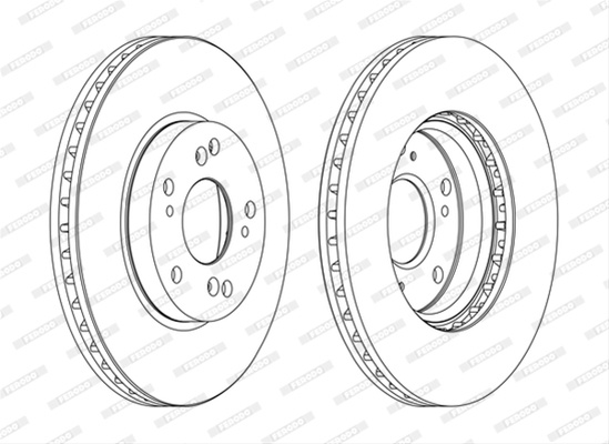 Set Discuri Frana Ferodo Honda DDF1557C