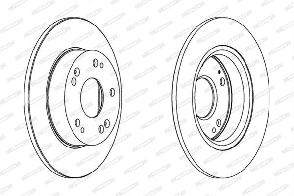 Set Discuri Frana Ferodo Honda DDF1558C