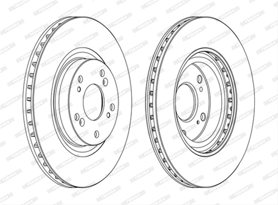 Set Discuri Frana Ferodo Honda DDF1596C