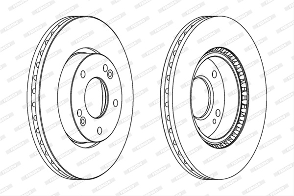 Set Discuri Frana Ferodo Hyundai (Beijing) DDF1619C